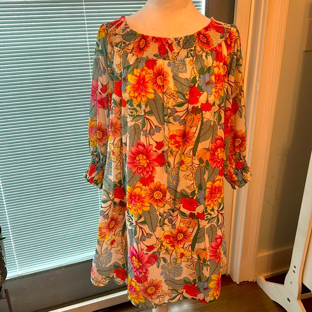 Brand new never worn floral off the shoulder dress